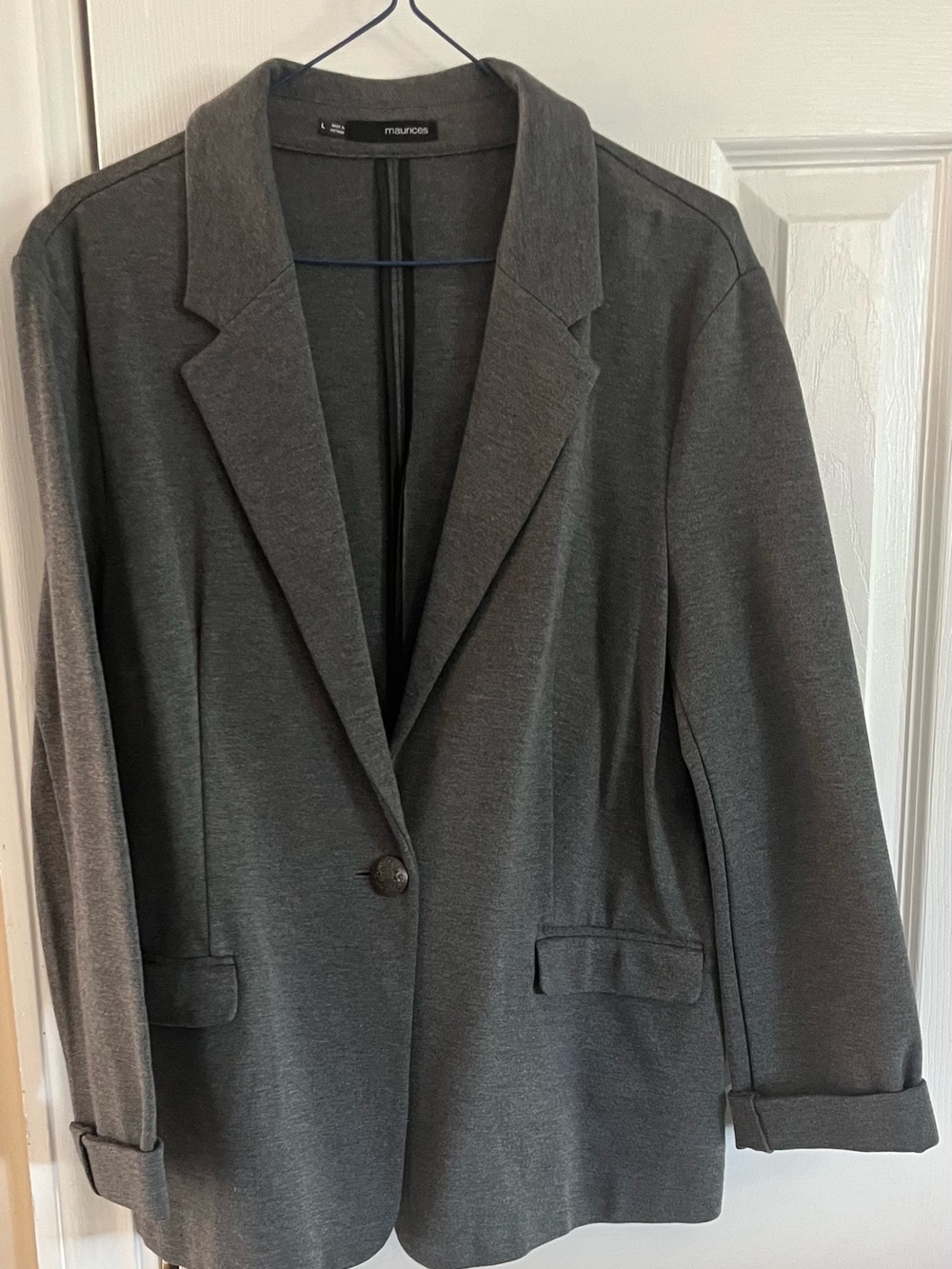 Maurices Dark Gray Single-Button Women's Blazer
